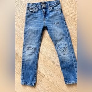 Boys Polo Ralph Lauren Jeans Slim Fit in light distressed denim size 5